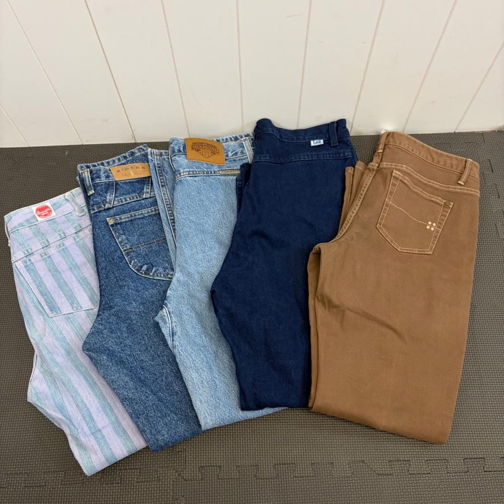 Vintage Lot of 5 Denim Jeans Women Mixed Sizes 80s 90s Retro Mom Jeans Indie